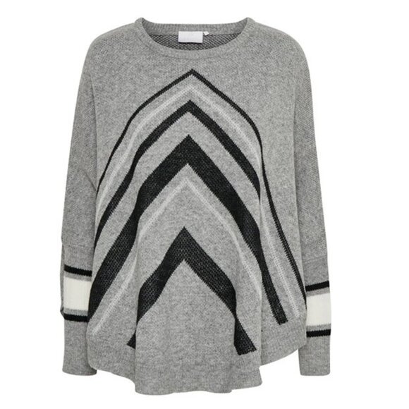 NWT KAFFE Jean Knit Poncho L/XL - Picture 1 of 7